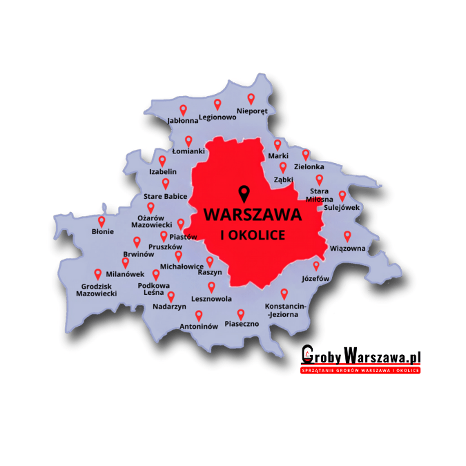 Sprzątanie grobów Warszawa mapa