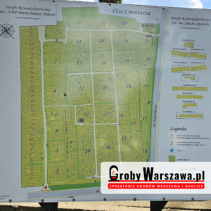 Mapa cmentarza Tarchomin Warszawa